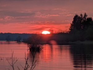 Camping Seehäusl Sonnenuntergang